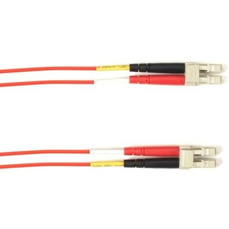 BLACK BOX Om3 50-Micron Multimode Fiber Optic Patch Cable - Lszh, Lc-Lc, Red,  FOLZH10-002M-LCLC-RD